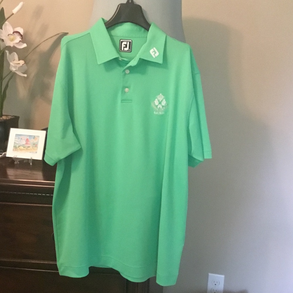 FootJoy-EUC-Men's Kelly Green Golf Polo “The Royal Dublin GC”